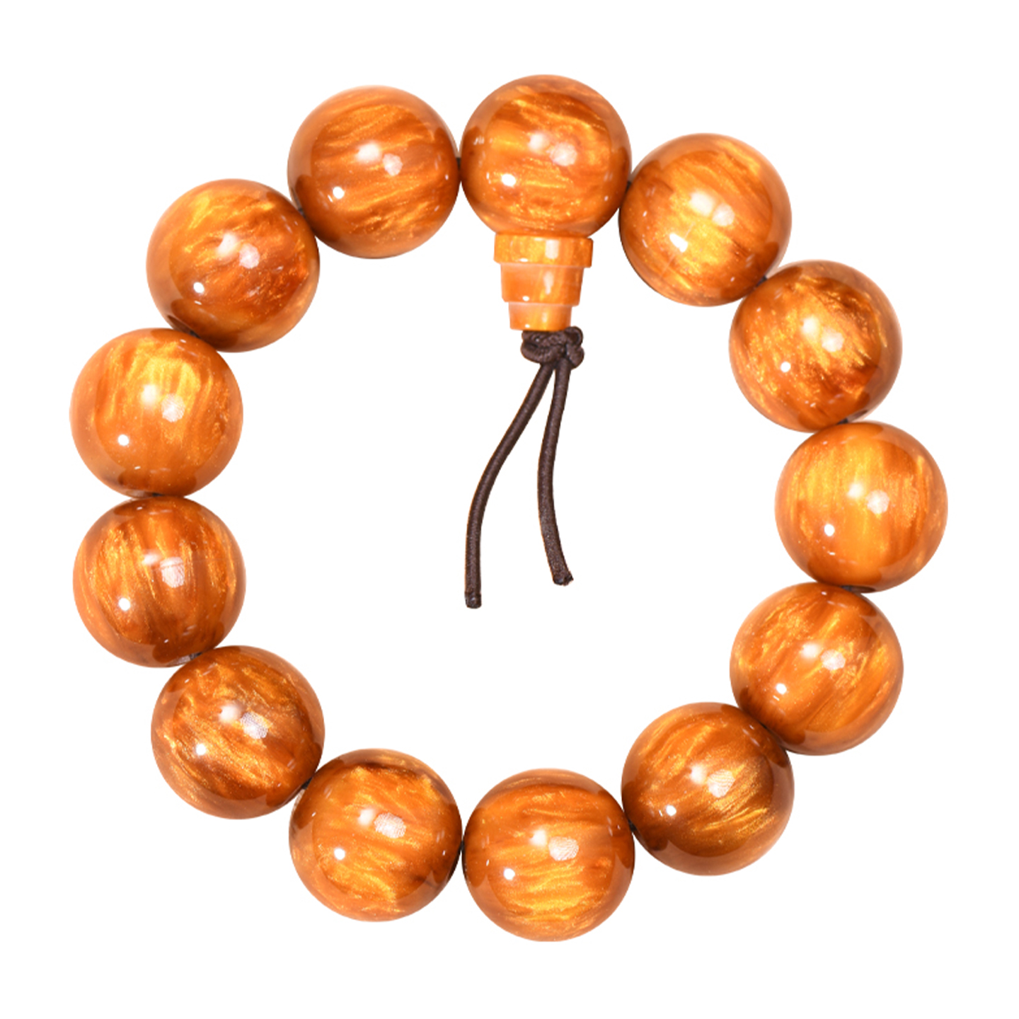 金丝海柳手串男女佛珠文玩情侣念珠三代粉压合成地摊古董手链批发 - 图3