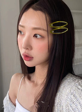 彩色椭圆发夹女可爱宝宝夹子头饰2025新款边夹侧边夹少女bb夹发卡