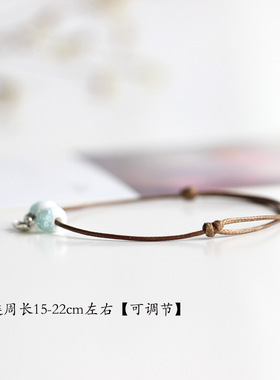 简约时尚创意编织陶瓷手链女学生日韩流行小饰品546