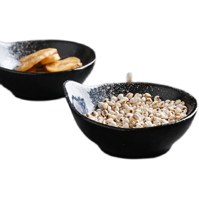 日式复古陶瓷家用小碗小号柄碗味碟小吃碟果盘碟零食碟水果沙拉碟-图3