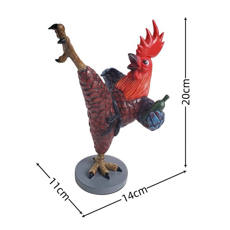 可爱卡通醉酒功夫鸡玩偶创意搞怪趣味公鸡桌面摆件国潮车载装饰品,淘宝优惠券,粉丝福利购,淘宝优惠卷