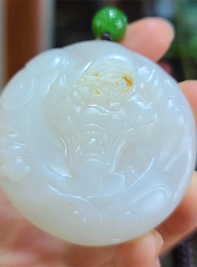 小石头和田玉手把件手把件和田玉