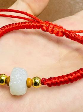 已结缘--抢福利啦~新疆和田白玉籽料时来转运手链  ~小石头和田玉