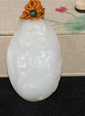 籽料把件小石头和田玉把件白玉