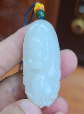 新疆和田白玉山料猴子挂件吊坠     xx04085