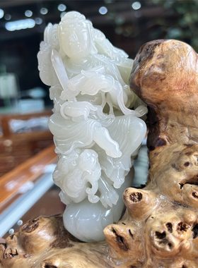 新疆和田白玉籽料观音摆件    宝宝锁平安扣挂件   xx14093