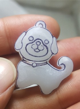 白玉挂件小石头和田玉狗籽料