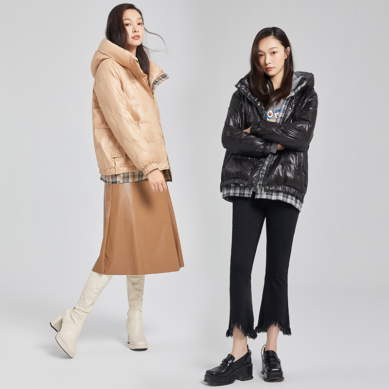 Y279121Y 2021 千仞岗 秋冬新款女士短款面包服小个子百搭韩版假两件 Y279121Y 2021 千仞岗 秋冬新款女士短款面包服小个子百搭韩版假两件