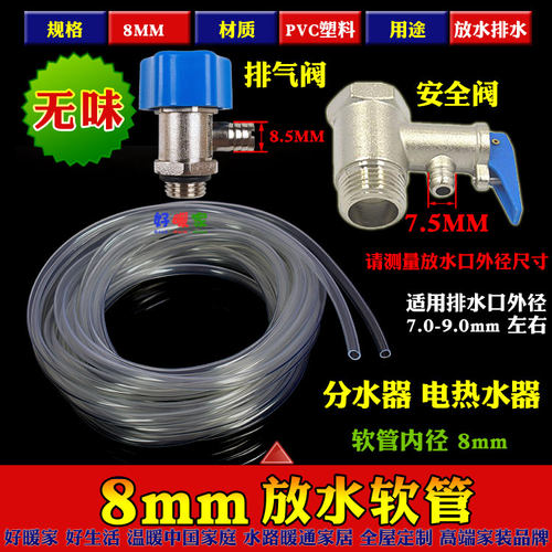 前置过滤器放水管软管排污管12mm水龙头水咀排水管配件2分泄水阀 - 图1