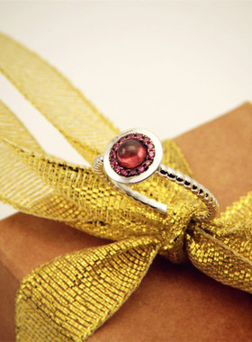 闺蜜屋-北欧复古极简碧玺戒指