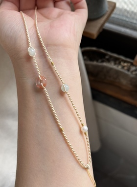 手工编织百搭可调节项链女