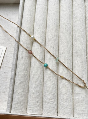 手工编织精致高档细项链绳百搭可调节女锁骨链可挂黄金锁小吊坠