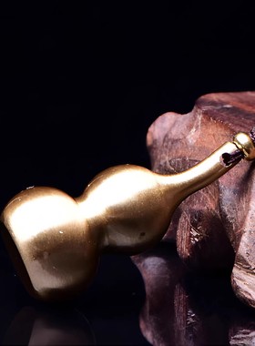 朱砂原石粉铜葫芦吊坠福禄平安