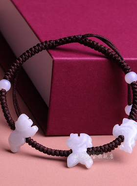 翡翠生肖三合六合手绳玉石本命年