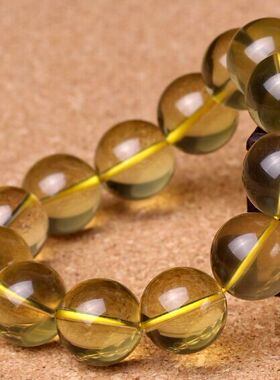 天然黄水晶手链女天然单圈时尚