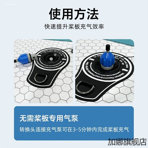 浆板充气泵转接头转换嘴充气床垫浮台排充气嘴橡皮艇冲锋舟充气阀 - 图1