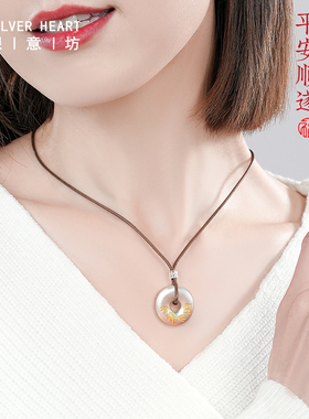 9999纯银平安扣实心吊坠2025新款