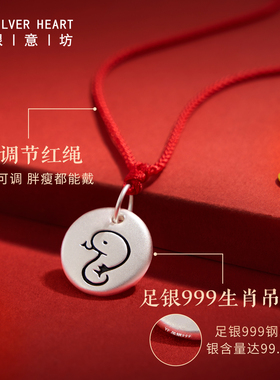 宝宝红绳纯银生肖项链手链本命年