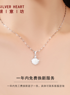 一贝子银项链女轻奢小众锁骨链