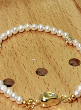 zpf微镶镀金材料星星爱心吊坠