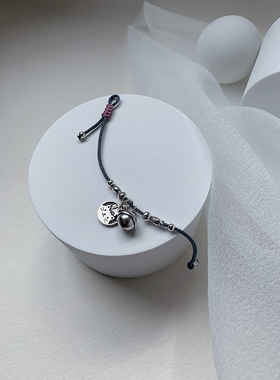 原创设计s925银手工编织绳