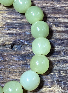 和田玉新疆若羌黄口料老型手串手链配珠配饰