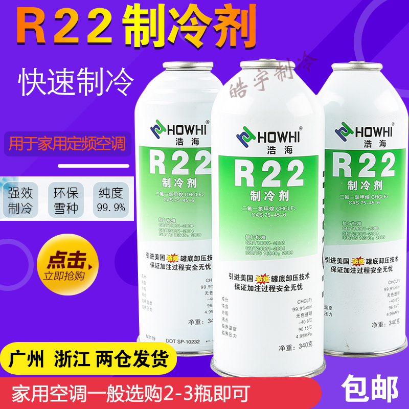 浩海R22制冷剂家用空调加氟表制冷液套装加氟利昂工具冷媒雪种液 - 图0