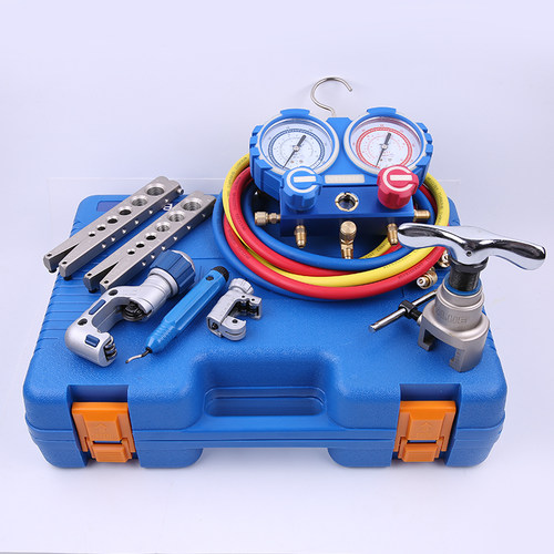 飞越VTB-5B 加氟双表冷媒表割刀组合工具 扩管器扩口器雪种表套装 - 图0