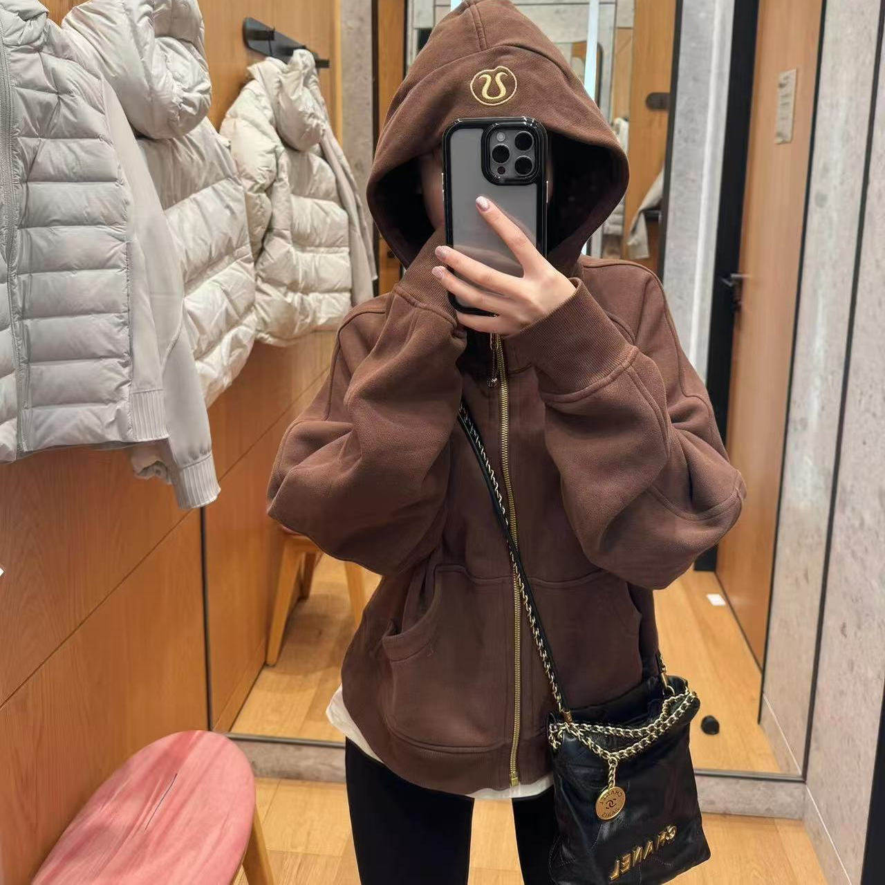 加拿大代购 lulu Scuba Oversized 女士宽松款全拉链连帽外套卫衣 - 图0