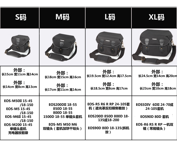 canon佳能eos200dii m50iim5m200m6ii90d850d1500d单肩防水相机包 - 图1