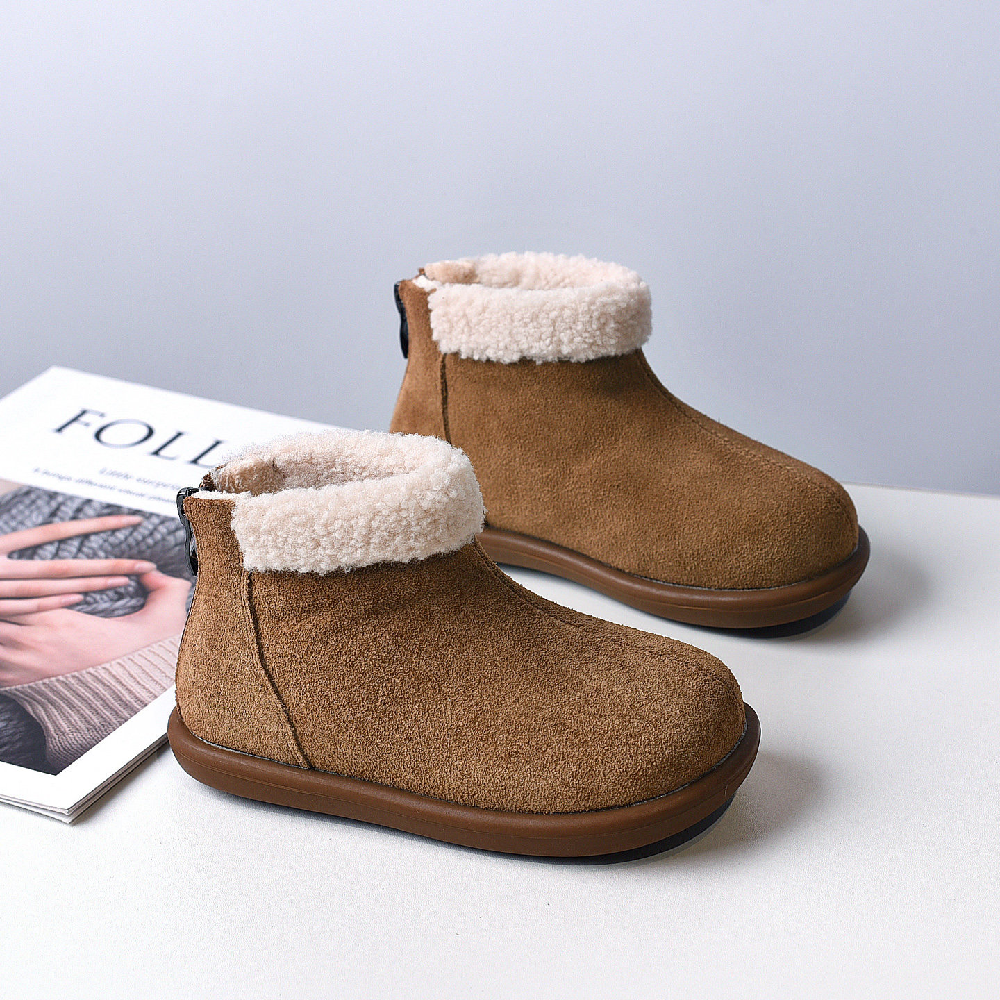 真皮女童二棉靴子中大儿童加绒马丁靴2025冬季小女孩新款宝宝棉鞋,淘宝优惠券,粉丝福利购,淘宝优惠卷