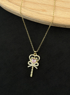 2025思潮秋季新款仙女魔法棒项链  女轻奢气质钛钢项链百搭锁骨链