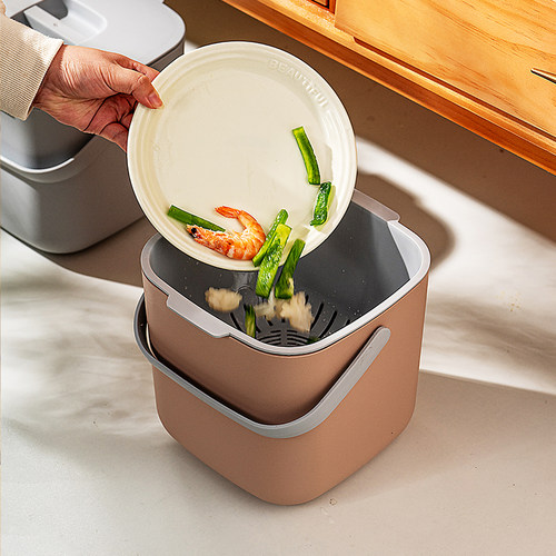 onlycook厨房厨余垃圾桶收集桶手提湿垃圾桶干湿分离收纳桶卫生桶 - 图1