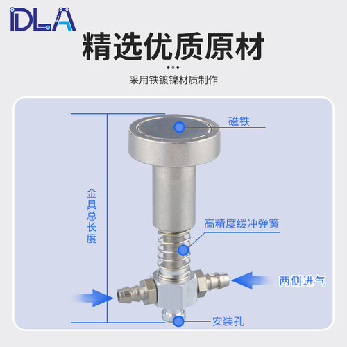 强力磁性金具真空吸盘座 大头支架L60机械手配件气动元件非标订做 - 图1