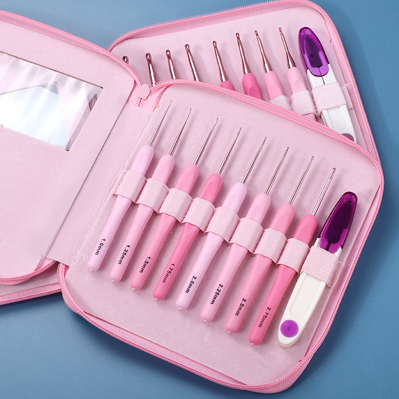 钩针工具套装初学者勾针织毛衣针毛线手工编织软柄钩针diy材料包,淘宝优惠券,粉丝福利购,淘宝优惠卷