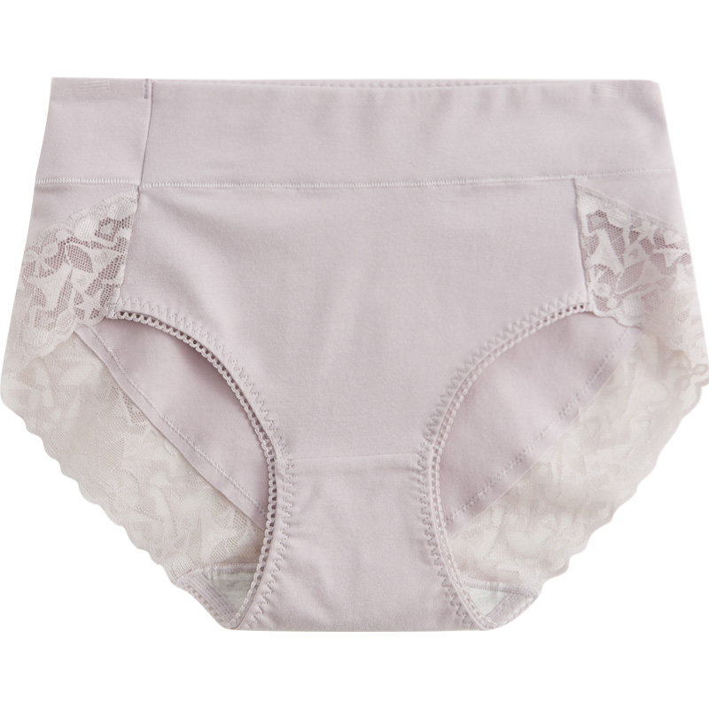 宝娜斯纯棉高腰抗菌蕾丝收腹头内裤 宝娜斯服饰内裤