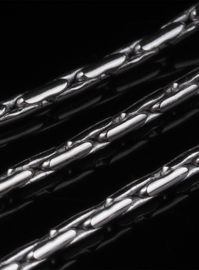 S925银蛇骨形状银链实用耐用级天珠链锁骨链纯银简约时尚百搭项链