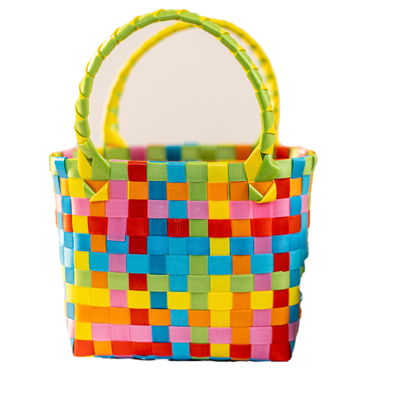 手工diy编织菜篮子彩色软带编织包包学生手工作业pp带原生带学校,淘宝优惠券,粉丝福利购,淘宝优惠卷