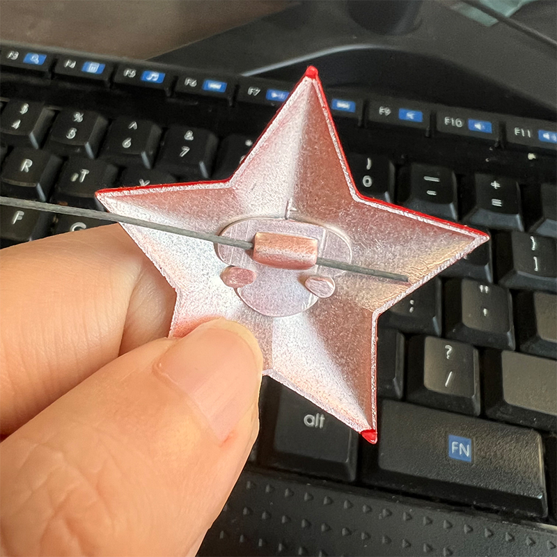 1967年65五角星，65式红五星老货正品65帽徽红领章三点红原品 - 图0