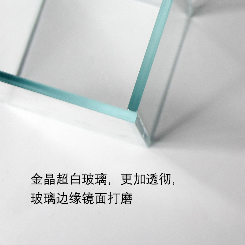 泰国斗鱼缸斗鱼双缸微景观桌面摆件超白玻璃小鱼缸办公桌方形鱼缸 - 图1