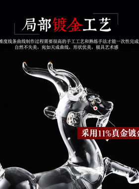 水晶羊十二生肖吉祥物摆件