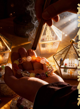 私人定制天然水晶手链多宝手串五福喜用金木水火土平衡手链男女款