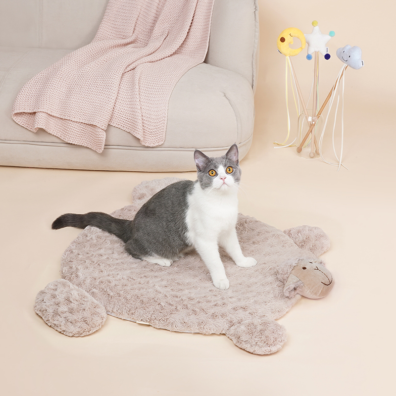zeze小羊垫猫垫子冬季睡觉用狗垫子宠物垫子地垫猫咪垫子睡垫猫窝-图0