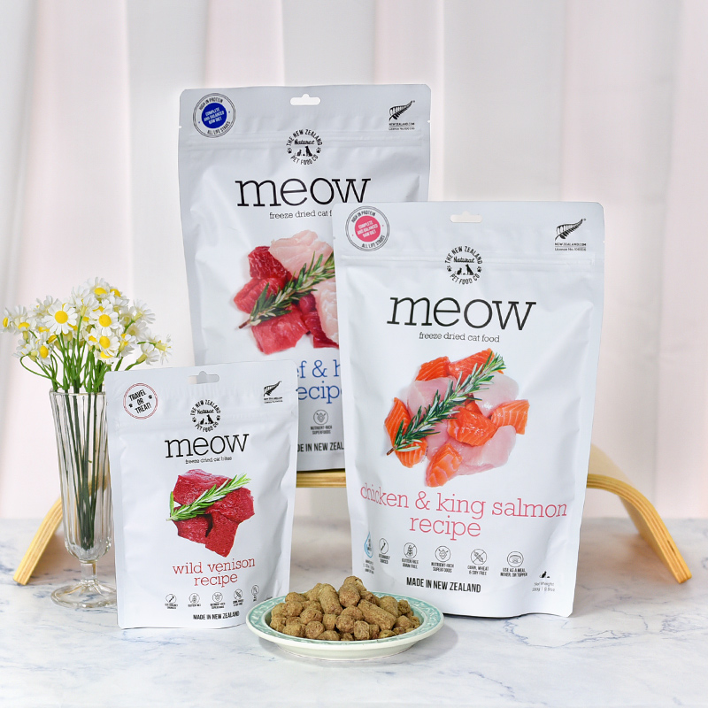 新西兰进口meow冻干生骨肉主食猫粮无谷脱水冻干粮负鼠鹿肉280g - 图0