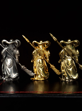 关公财神摆件纯银招财