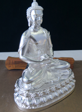 纯银摆件居家供奉三宝佛