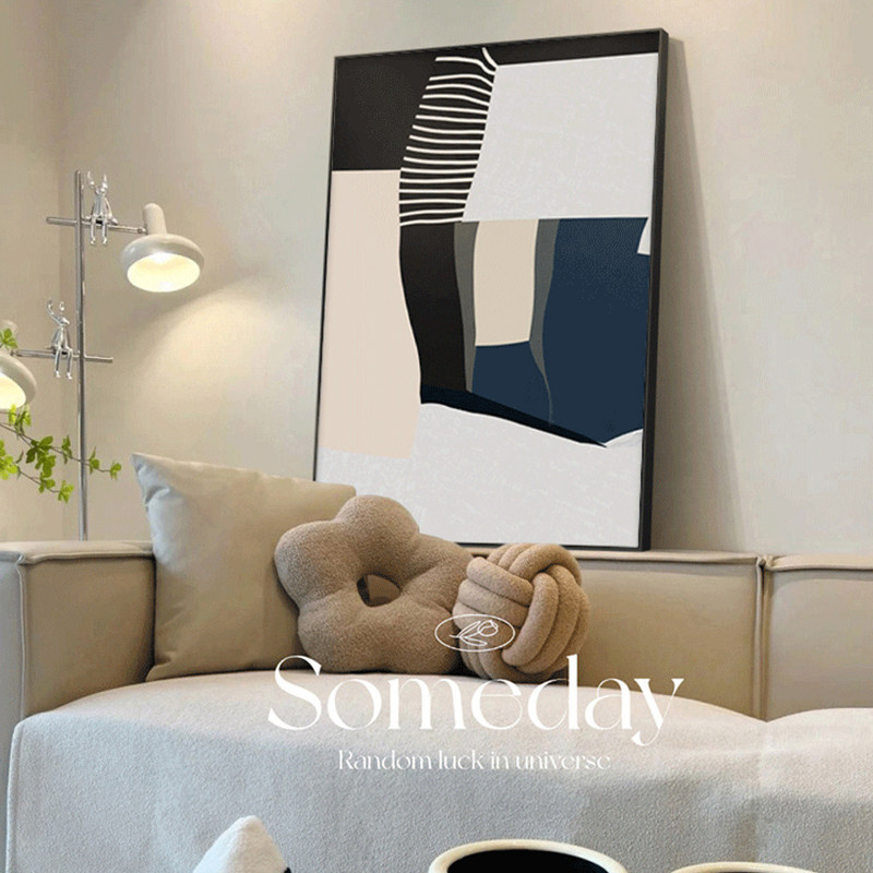 客厅装饰画现代简约沙发背景墙大幅落地画黑白抽象高级感玄关挂画,淘宝优惠券,粉丝福利购,淘宝优惠卷