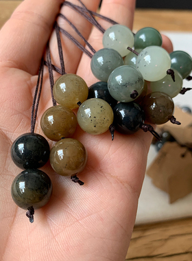 实拍实价和田玉配饰圆珠