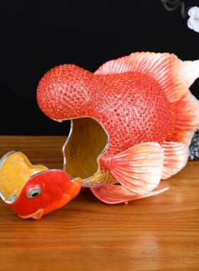 珐琅彩招财摆件金属工艺品