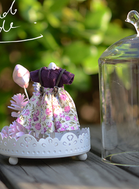 diy森林系松果薰衣草花朵模型